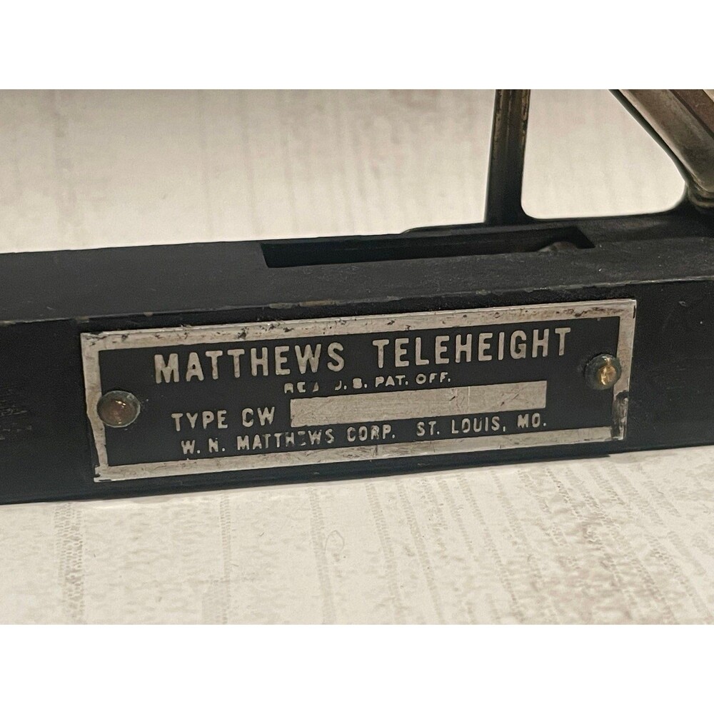 Vintage W. N. Matthews Teleheight Surveyors Scope Type CW St Louis USA